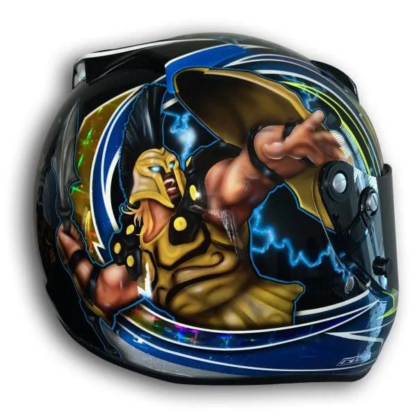 Custom Painted Helmet -Brad Pitt