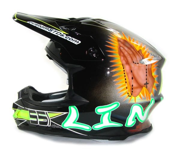 Austin's Prayer Custom Painted Helmet 1