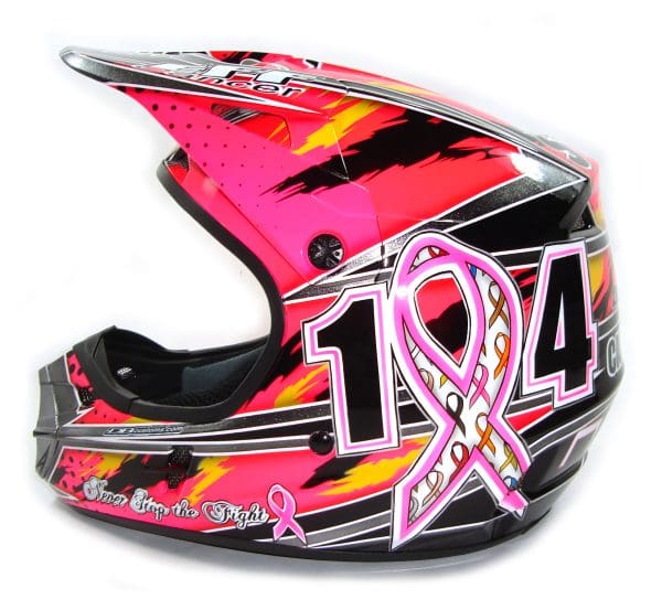 Fight Cancer Survivor Helmet Painting