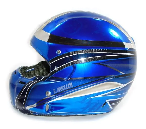 Custom Helmet Painting Carbon Fiber Stilo with candy chrome