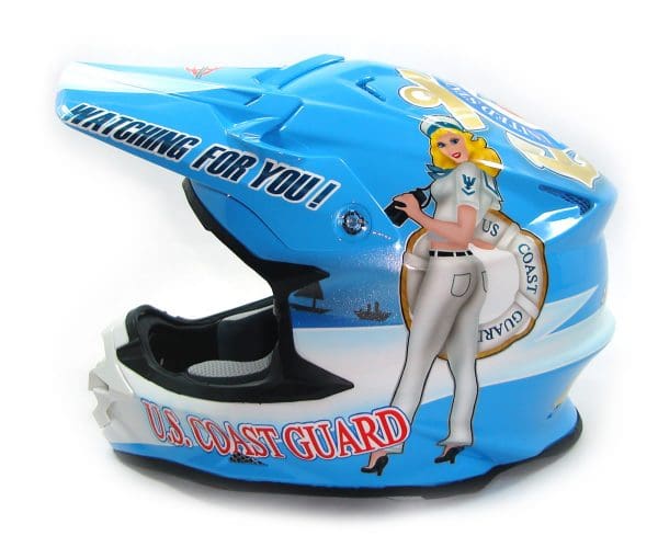 Coast Guard Pinups Custom Helmet Painting 1