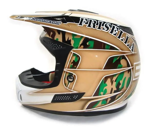 Frisella Camo Custom Painted Helmet 1