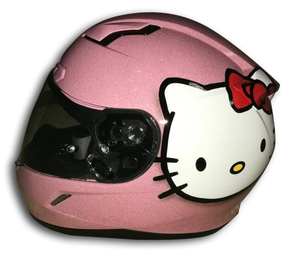 Hello Kitty Custom Painted Helmet