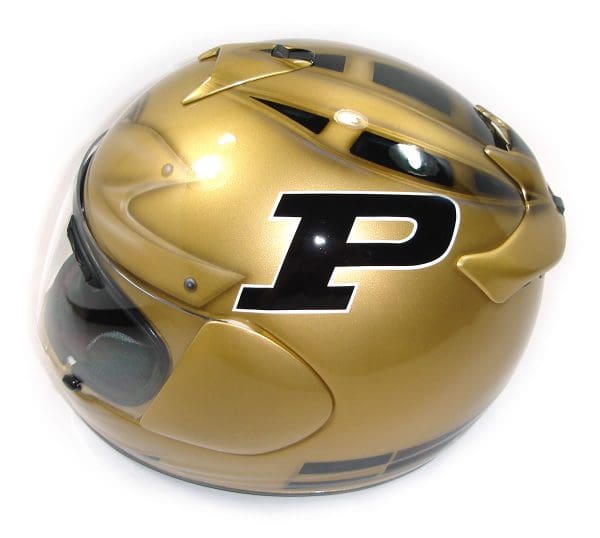 Purdue LaCrosse Custom Helmet Painting 1