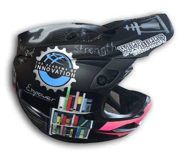 School Teacher custom painted helmet 7