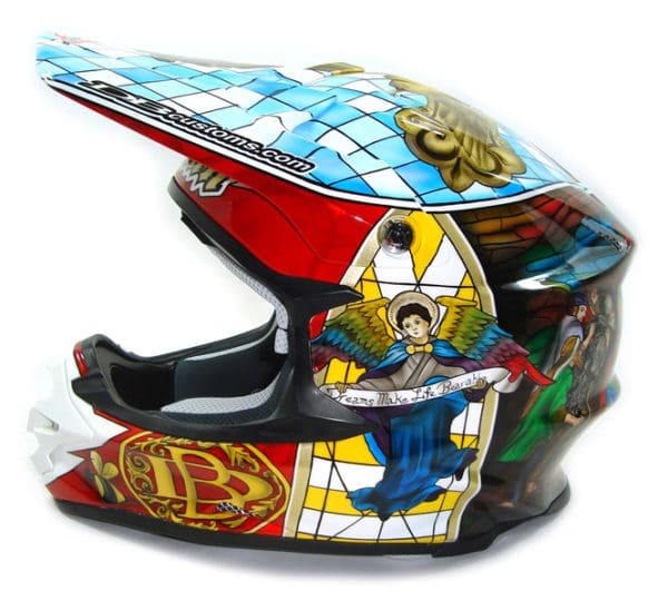 Stained Glass Custom Helmet Painting 1