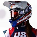 Alise Willoughby Olympic custom painted helmet