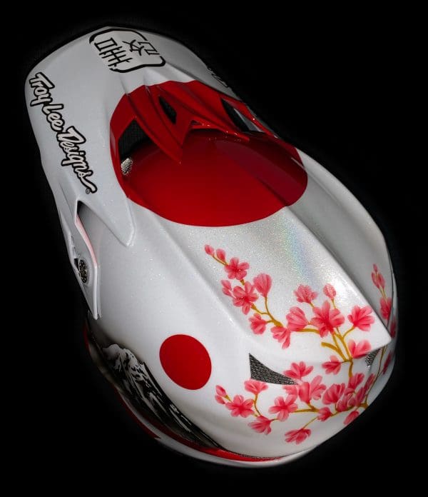 Alise Willoughby Olympic custom painted helmet Japan 10