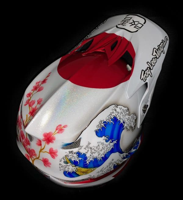 Alise Willoughby Olympic custom painted helmet Japan 9