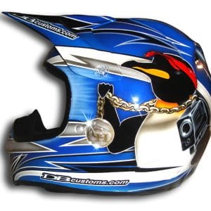 Antarctic Gangsta Penguin Custom Helmet Painting 1