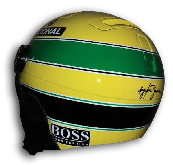 Ayrton Senna ski ccustom painted helmet 5