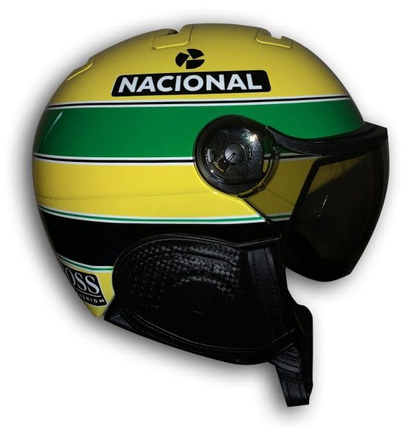 Ayrton Senna ski custom painted helmet 2