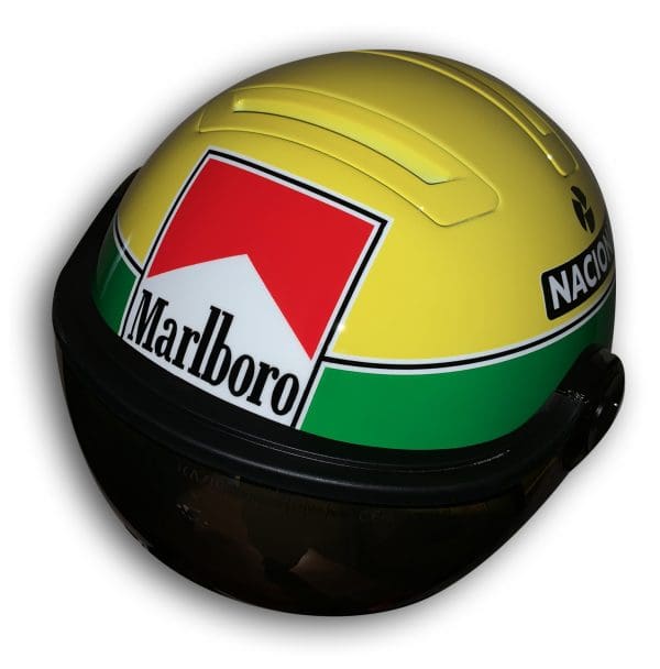 Ayrton Senna ski custom painted helmet 3