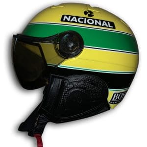 Ayrton Senna ski hcustom painted helmet 4