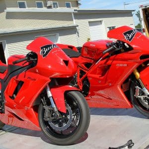 Budweiser ZX6R and Ducati 1198 Racebikes 1