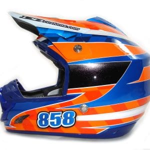 Checkered DIRT Custom Painted Helmet 1