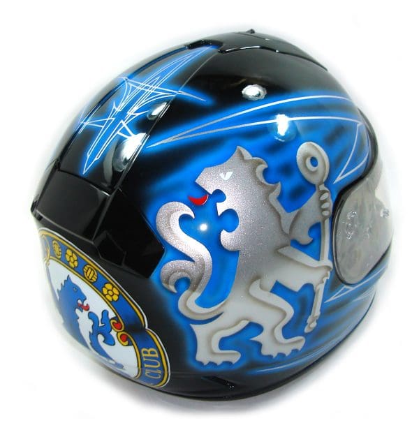 Chelsea Futbol Custom Helmet Painting 2