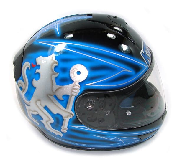 Chelsea Futbol Custom Helmet Painting 5