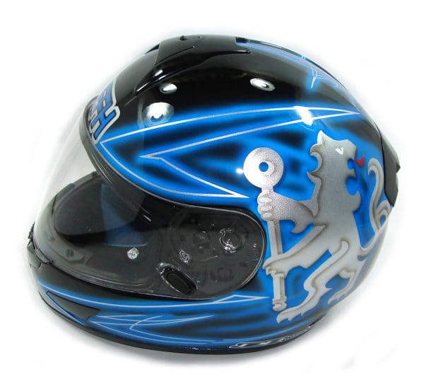 Chelsea Futbol Custom Helmet Painting 8