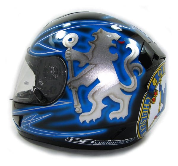 Chelsea Futbol Custom Helmet Painting 9