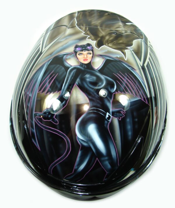 Chrome Catwoman Custom Painted Helmet 3