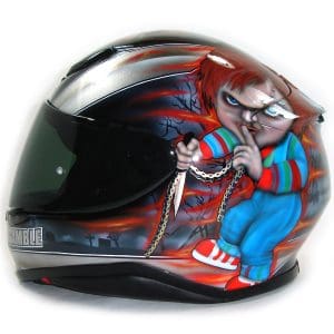 Chucky Custom Painted Helmet 1