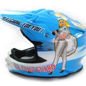 Coast Guard Pinups Custom Helmet Painting 1