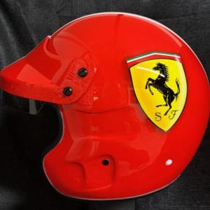 Ferrari racing custom painted helmet 3