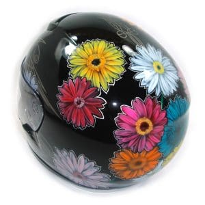 Gerber Daisies Custom Painted Helmet 1