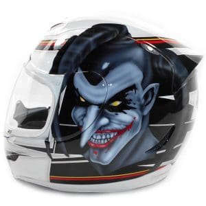 Harley Quinn Joker custom painted helmet 1