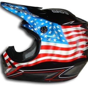 Hopkins USA Flag Custom Motorcycle Helmet Painting 1