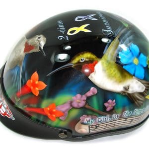 Hummingbird Skid Lid Custom Painted Helmet 1