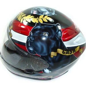 Jensen Pitbull Theme Custom Helmet Painting 1