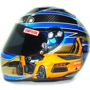 Lamborghini Goldrush Rally 1st Phorm Custom Helmet Painting 1