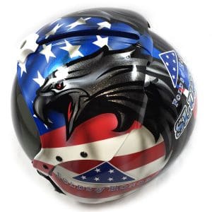 Lee Brice Folds of Honor Charity Concert Custom Helmet Painting 1