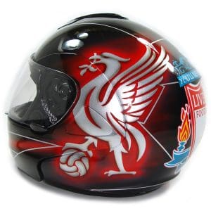 Liverpool Futbol Custom Painted Helmet 1