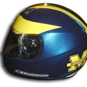 Michigan Wolverines Custom Painted Helmet 1