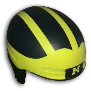 Michigan Wolverines ski custom painted helmet 3