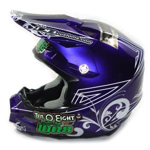 Purple Filligree Custom Painted Helmet 1