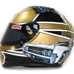 Raw Mean Goldrush Rally 1st Phorm Custom Painted Helmet 1