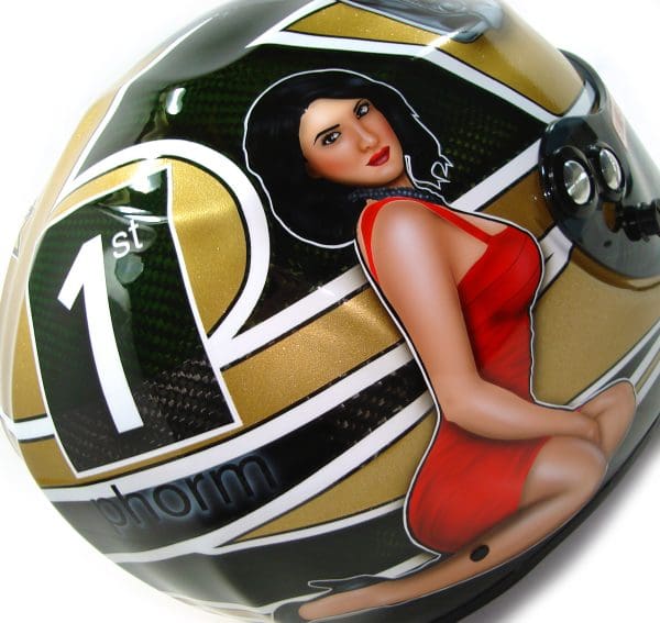 Raw Mean Goldrush Rally 1st Phorm Custom Painted Helmet 14