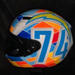 San Diego Chargers custom painted helmet 1