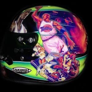 Santino Ferrucci Custom Painted Helmet Space Jam 1