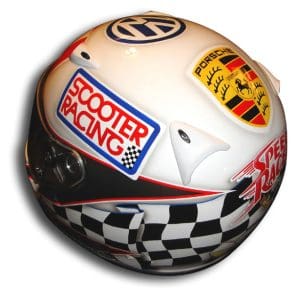 Scooter Racing Custom Helmet Painting 1