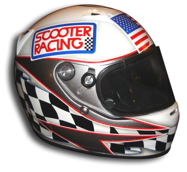 Scooter Racing Custom Helmet Painting 2