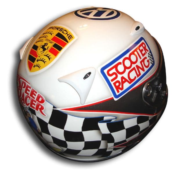 Scooter Racing Custom Helmet Painting 3