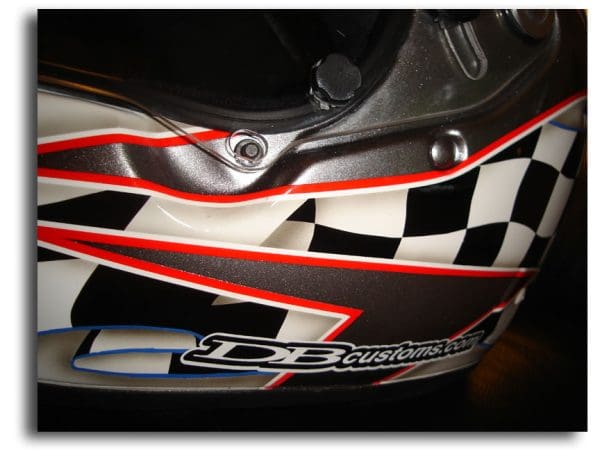 Scooter Racing Custom Helmet Painting 6