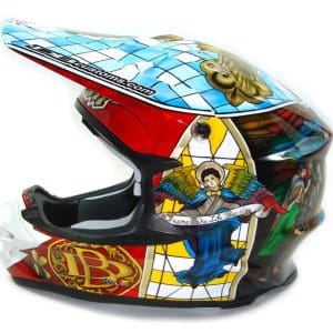 Stained Glass Custom Helmet Painting 1