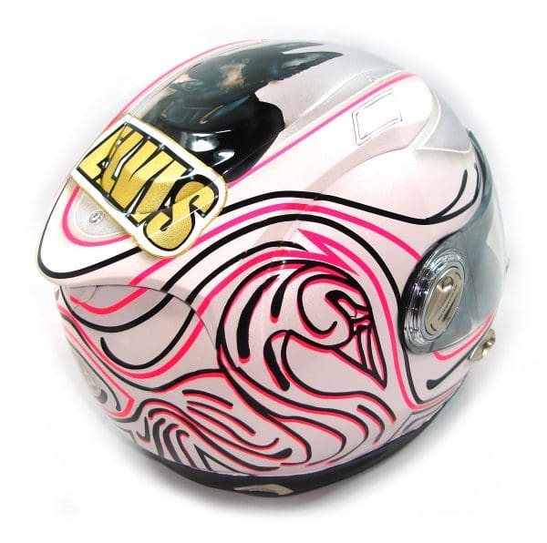 Swan Tattoo Custom Painted Helmet 2