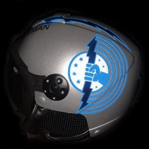 Top Gun Iceman Custom Painted Helmet 1